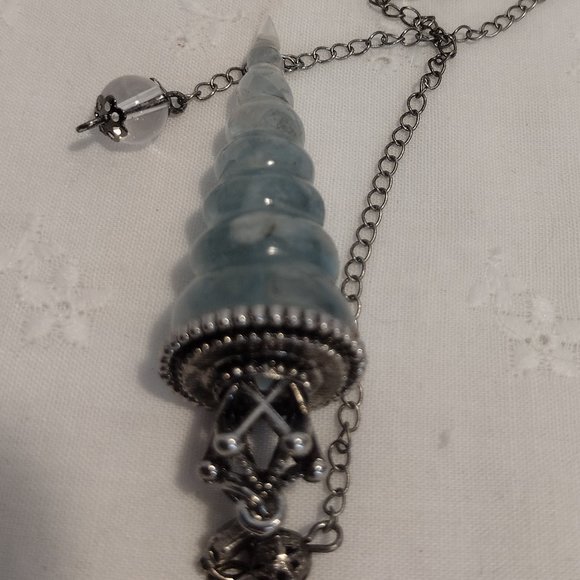 Aquamarine Spiral Pendulum - Picture 5 of 5